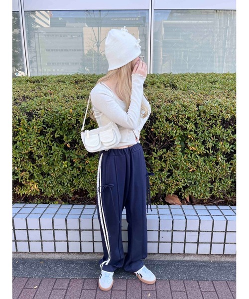 WC（ダブル シー）の「【2025春夏新作★】レースライントラックパンツ（その他パンツ・レディース・ネイビー/ワインレッド/ブラック・FREE）」の15枚目の写真