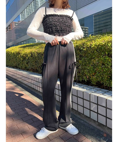 WC（ダブル シー）の「【2025春夏新作★】レースライントラックパンツ（その他パンツ・レディース・ネイビー/ワインレッド/ブラック・FREE）」の6枚目の写真