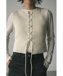 STYLEMIXER | レースアップニットベスト(ベスト)