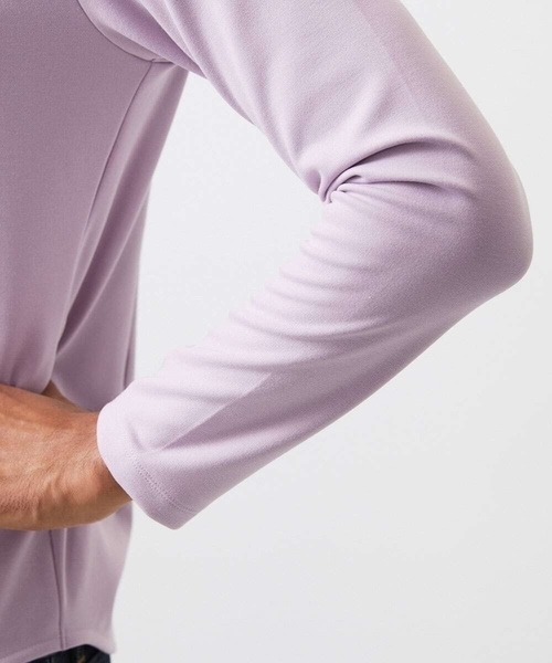 MICHEL KLEIN HOMME   （ミッシェルクランオム）の「ダブルフェイスクルーネック長袖カットソー（Tシャツ/カットソー・メンズ・ホワイト/ブラック/ラベンダー・MEDIUM/LARGE/X-LARGE）」の8枚目の写真