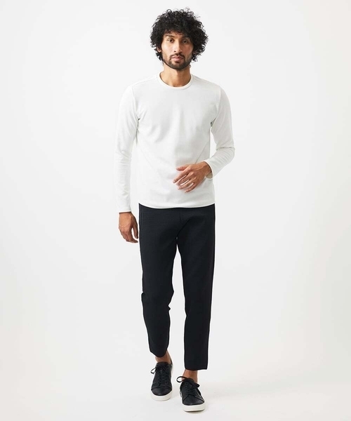 MICHEL KLEIN HOMME   （ミッシェルクランオム）の「ダブルフェイスクルーネック長袖カットソー（Tシャツ/カットソー・メンズ・ホワイト/ブラック/ラベンダー・MEDIUM/LARGE/X-LARGE）」の12枚目の写真