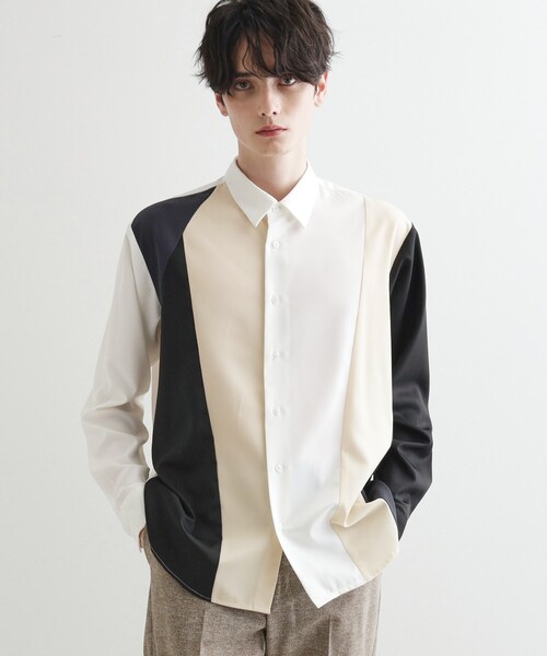 tk.TAKEO KIKUCHI（ティーケータケオキクチ）の「ダイヤゴナルスイッチシャツ（シャツ/ブラウス・メンズ・ホワイト系5/ブラック系4/ブルー系4・01/02/03）」の19枚目の写真