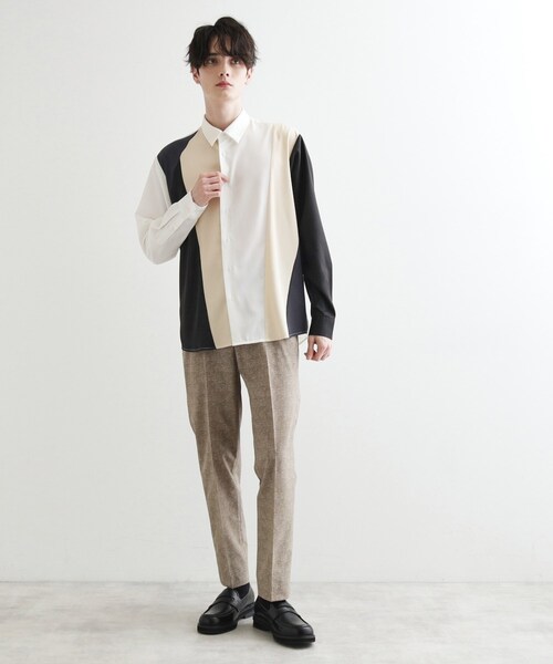 tk.TAKEO KIKUCHI（ティーケータケオキクチ）の「ダイヤゴナルスイッチシャツ（シャツ/ブラウス・メンズ・ホワイト系5/ブラック系4/ブルー系4・01/02/03）」の21枚目の写真