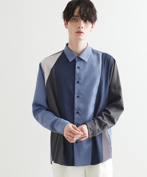 tk.TAKEO KIKUCHI（ティーケータケオキクチ）の「ダイヤゴナルスイッチシャツ（シャツ/ブラウス・メンズ・ホワイト系5/ブラック系4/ブルー系4・01/02/03）」の16枚目の写真