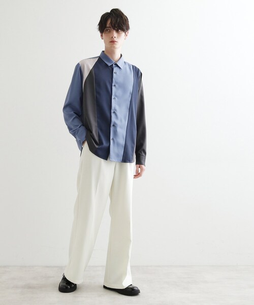 tk.TAKEO KIKUCHI（ティーケータケオキクチ）の「ダイヤゴナルスイッチシャツ（シャツ/ブラウス・メンズ・ホワイト系5/ブラック系4/ブルー系4・01/02/03）」の17枚目の写真