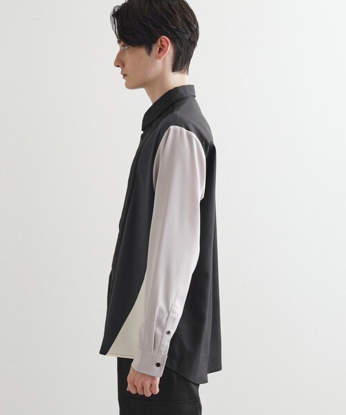 tk.TAKEO KIKUCHI（ティーケータケオキクチ）の「ダイヤゴナルスイッチシャツ（シャツ/ブラウス・メンズ・ホワイト系5/ブラック系4/ブルー系4・01/02/03）」の9枚目の写真