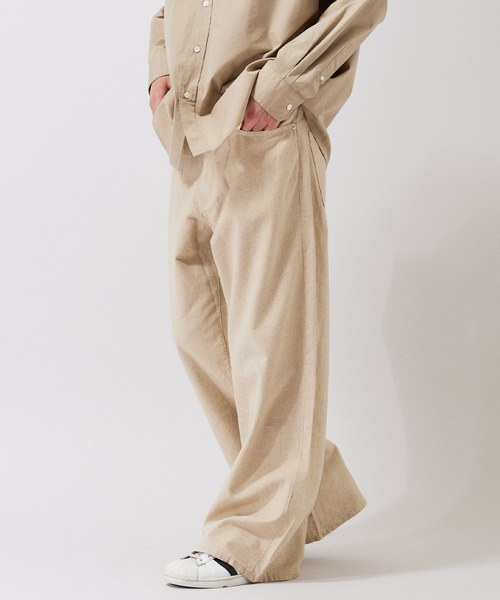 【JOURNAL STANDARD】綿麻ベルテッド キャノンベイカーパンツ JOURNAL STANDARD】綿麻ベルテッド キャノンベイカーパンツ