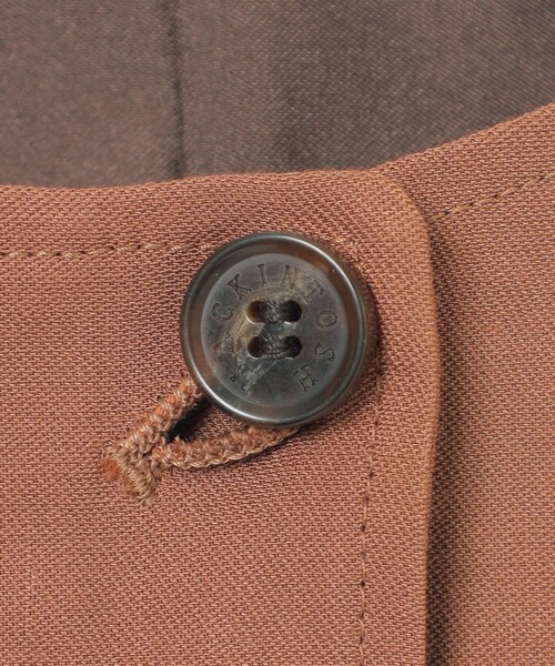 MACKINTOSH LONDON（マッキントッシュ ロンドン）の「リネンレーヨンストレッチジャケット（ノーカラージャケット・レディース・ブラウン/ネイビー・38）」の7枚目の写真