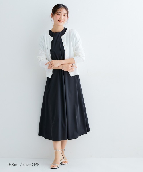 Petitjo(プッチージョ)の「小さいサイズ 綿混金ボタンクルーネックカーディガン 低身長さん・小柄女性(カーディガン/ボレロ・レディース・ブラック/ブラック系/ホワイト・PSS/PS/PL/PM)」の21枚目の写真