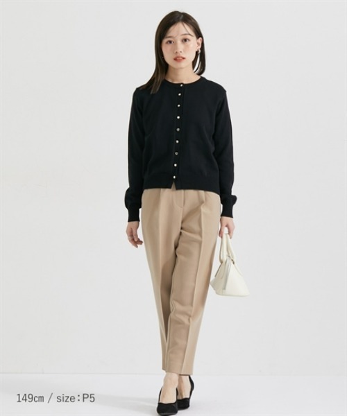 Petitjo(プッチージョ)の「小さいサイズ 綿混金ボタンクルーネックカーディガン 低身長さん・小柄女性(カーディガン/ボレロ・レディース・ブラック/ブラック系/ホワイト・PSS/PS/PL/PM)」の19枚目の写真