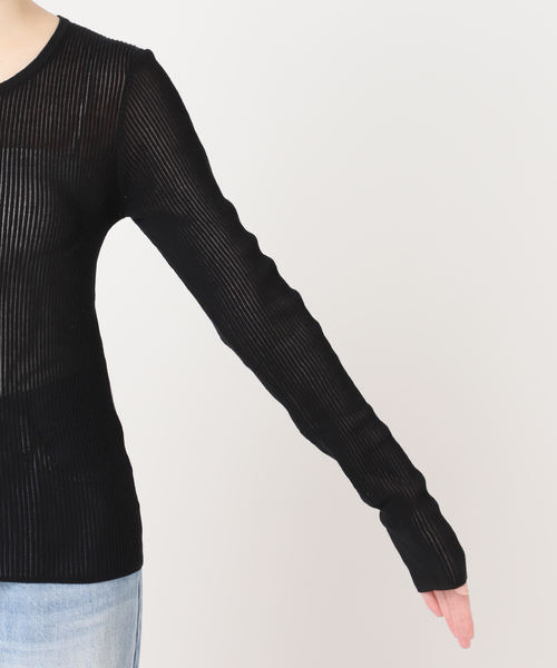 セール】rib like kn long Tシャツ（ニット/セーター）｜Plage