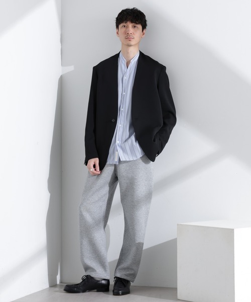 NANO universe（ナノユニバース）の「Epoche ノーカラージャケット（テーラードジャケット・メンズ・ブラック・L/M/S）」の8枚目の写真