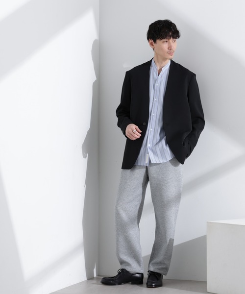 NANO universe（ナノユニバース）の「Epoche ノーカラージャケット（テーラードジャケット・メンズ・ブラック・L/M/S）」の9枚目の写真