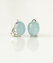 anq. | 「anq.」OneStoneイヤリング(マザーオブパール/アクアマリン)(イヤリング)