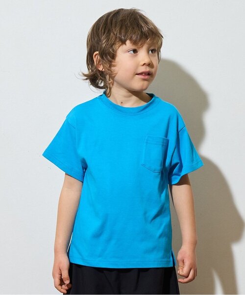 b・ROOM（ビールーム）の「【カイテキ天竺】ビッグシルエットベーシックTシャツ（Tシャツ/カットソー・キッズ・ライトベージュ/ライトブルー/パープル/ターコイズブルー/ブラック/オフホワイト/レッド/ダークグリーン/マスタード/トップグレー・100cm/150cm/130cm/110cm/140cm/120cm）」の7枚目の写真