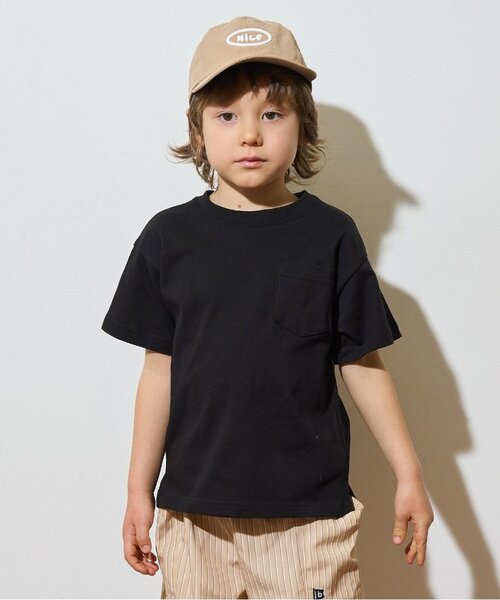 b・ROOM（ビールーム）の「【カイテキ天竺】ビッグシルエットベーシックTシャツ（Tシャツ/カットソー・キッズ・ライトベージュ/ライトブルー/パープル/ターコイズブルー/ブラック/オフホワイト/レッド/ダークグリーン/マスタード/トップグレー・100cm/150cm/130cm/110cm/140cm/120cm）」の3枚目の写真