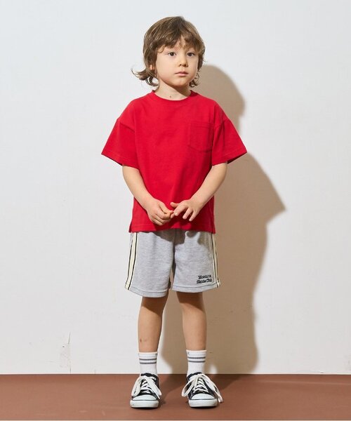 b・ROOM（ビールーム）の「【カイテキ天竺】ビッグシルエットベーシックTシャツ（Tシャツ/カットソー・キッズ・ライトベージュ/ライトブルー/パープル/ターコイズブルー/ブラック/オフホワイト/レッド/ダークグリーン/マスタード/トップグレー・100cm/150cm/130cm/110cm/140cm/120cm）」の12枚目の写真