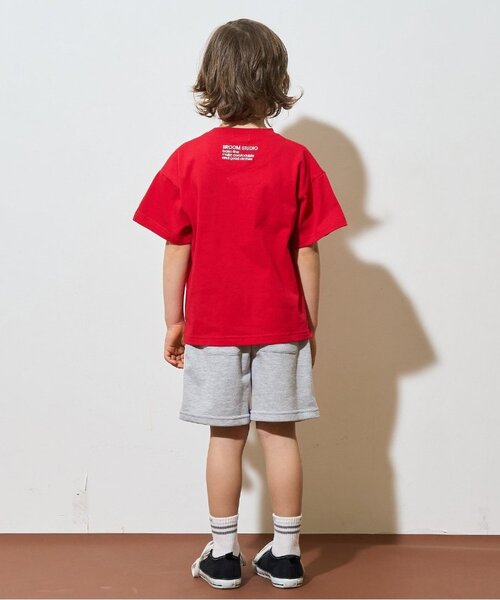 b・ROOM（ビールーム）の「【カイテキ天竺】ビッグシルエットベーシックTシャツ（Tシャツ/カットソー・キッズ・ライトベージュ/ライトブルー/パープル/ターコイズブルー/ブラック/オフホワイト/レッド/ダークグリーン/マスタード/トップグレー・100cm/150cm/130cm/110cm/140cm/120cm）」の13枚目の写真