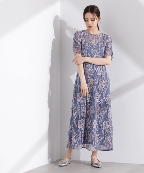 【kaene】試着のみ / 配色レースエプロンワンピース kaene ワンピース kaene(カエン) 配色レースエプロンワンピース