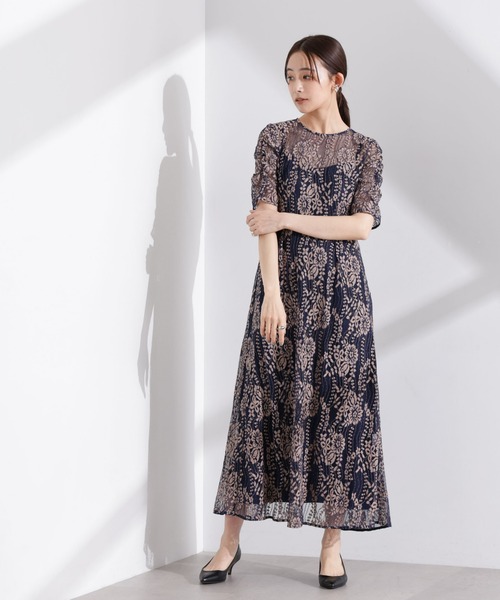 【人気】Kaene カエン・配色レースエプロンドレス 36・結婚式 フォーマル kaene ワンピース kaene(カエン) 配色レースエプロンワンピース