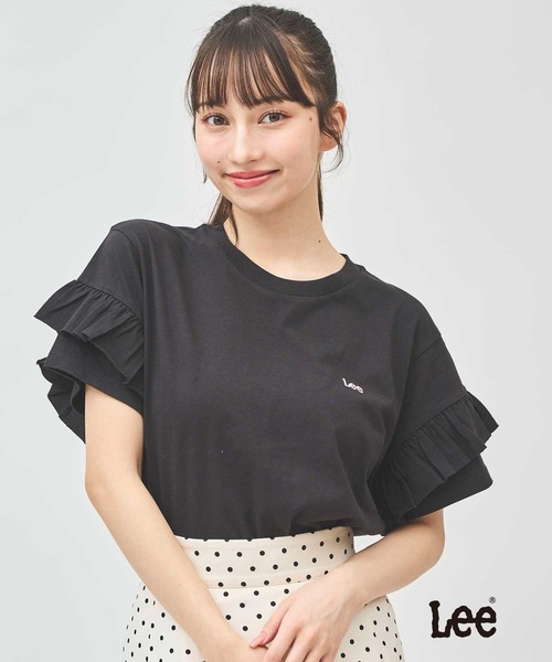 31 Sons de mode（トランテアン　ソン　ドゥ　モード）の「【Leeコラボ】フリルスリーブTEE（Tシャツ/カットソー・レディース・オフホワイト/ピンク/ブラック・フリー）」の7枚目の写真