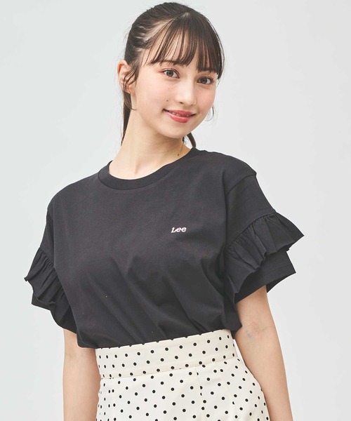 31 Sons de mode（トランテアン　ソン　ドゥ　モード）の「【Leeコラボ】フリルスリーブTEE（Tシャツ/カットソー・レディース・オフホワイト/ピンク/ブラック・フリー）」の8枚目の写真