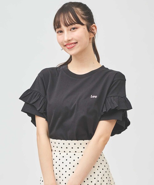 31 Sons de mode（トランテアン　ソン　ドゥ　モード）の「【Leeコラボ】フリルスリーブTEE（Tシャツ/カットソー・レディース・オフホワイト/ピンク/ブラック・フリー）」の11枚目の写真