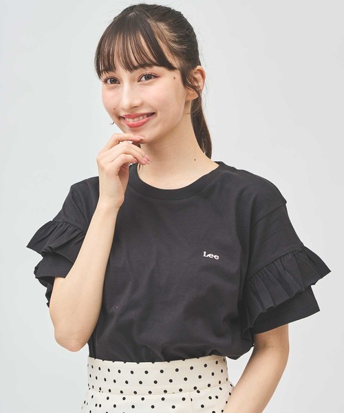 31 Sons de mode（トランテアン　ソン　ドゥ　モード）の「【Leeコラボ】フリルスリーブTEE（Tシャツ/カットソー・レディース・オフホワイト/ピンク/ブラック・フリー）」の10枚目の写真