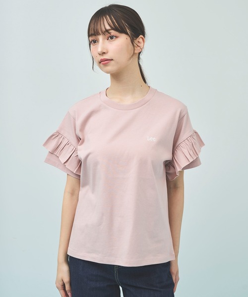 31 Sons de mode（トランテアン　ソン　ドゥ　モード）の「【Leeコラボ】フリルスリーブTEE（Tシャツ/カットソー・レディース・オフホワイト/ピンク/ブラック・フリー）」の13枚目の写真