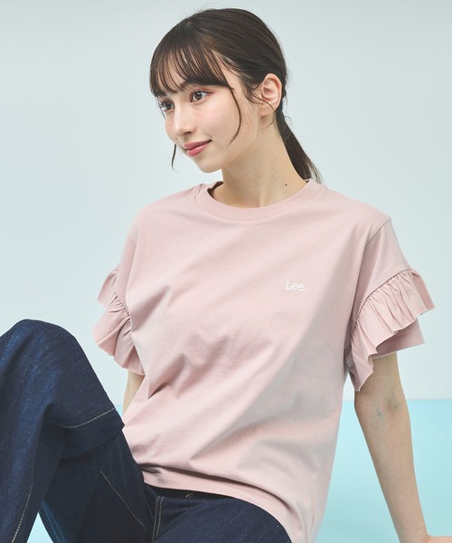 31 Sons de mode（トランテアン　ソン　ドゥ　モード）の「【Leeコラボ】フリルスリーブTEE（Tシャツ/カットソー・レディース・オフホワイト/ピンク/ブラック・フリー）」の17枚目の写真