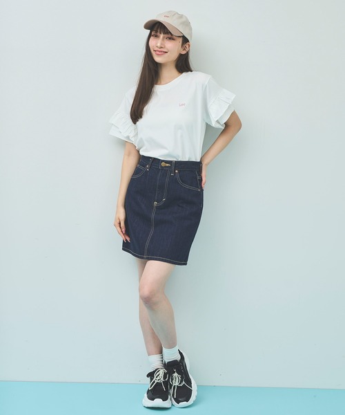 31 Sons de mode（トランテアン　ソン　ドゥ　モード）の「【Leeコラボ】フリルスリーブTEE（Tシャツ/カットソー・レディース・オフホワイト/ピンク/ブラック・フリー）」の20枚目の写真