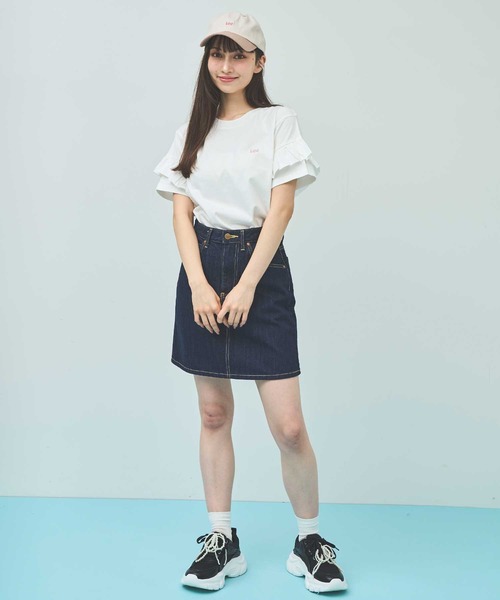 31 Sons de mode（トランテアン　ソン　ドゥ　モード）の「【Leeコラボ】フリルスリーブTEE（Tシャツ/カットソー・レディース・オフホワイト/ピンク/ブラック・フリー）」の21枚目の写真