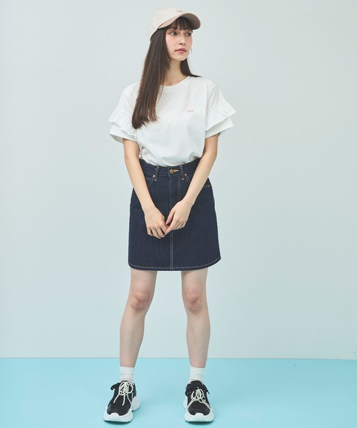 31 Sons de mode（トランテアン　ソン　ドゥ　モード）の「【Leeコラボ】フリルスリーブTEE（Tシャツ/カットソー・レディース・オフホワイト/ピンク/ブラック・フリー）」の22枚目の写真