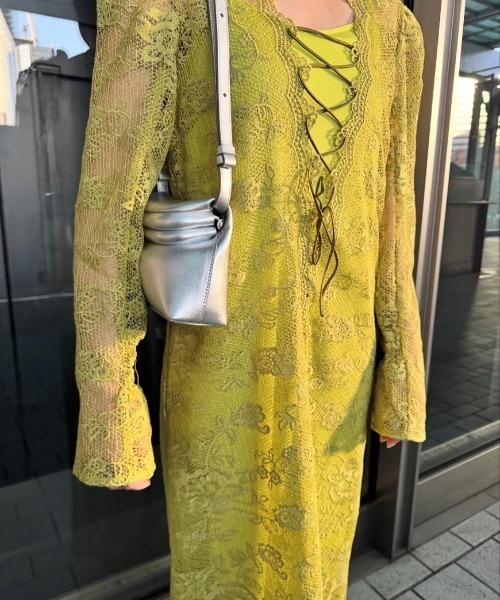 TABLE CROSS LACE UP DRESS（ワンピース）｜Ameri（アメリ）の