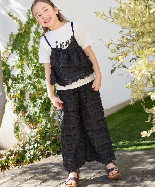 Piet(ピエット)の「チェックフリンジ ワイドパンツ(その他パンツ・キッズ・ブラック/ベージュ・100/110/120/130)」の7枚目の写真