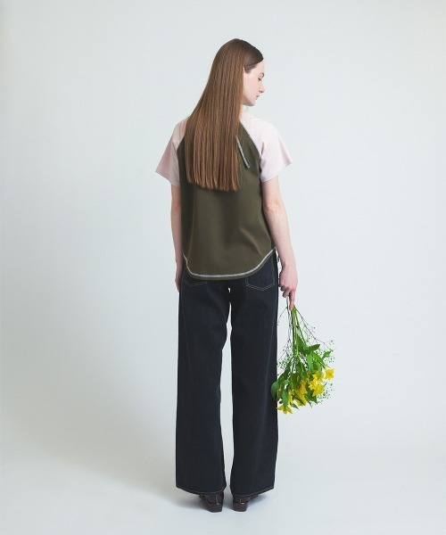 soduk(スドーク)の「twisted line denim trousers(デニムパンツ・レディース・インディゴブルー/チェック/ブラック・SMALL/MEDIUM)」の7枚目の写真