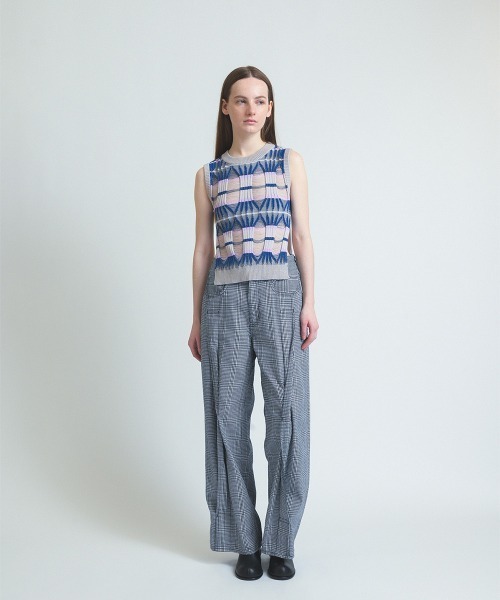 soduk(スドーク)の「twisted line denim trousers(デニムパンツ・レディース・インディゴブルー/チェック/ブラック・SMALL/MEDIUM)」の22枚目の写真