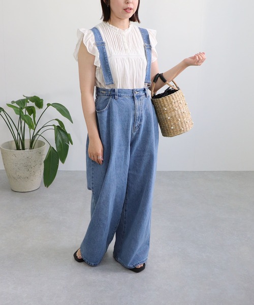 MIAN (ミアン)の「パール装飾筒型かごトートバッグ(かごバッグ・レディース・ブラック/グレイッシュベージュ・FREE)」の7枚目の写真