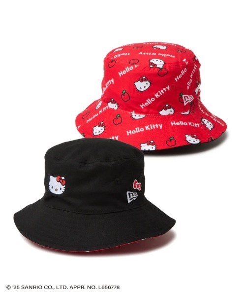 リバーシブル ハローキティ バケットハット セール】【NEW ERA】Kid's バケット01 リバーシブル HELLO KITTY