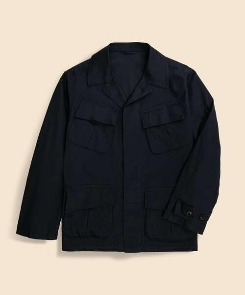 BROOKS BROTHERS（ブルックスブラザーズ）の「コットン/ポリエステル ファティーグ シャツジャケット（その他アウター・メンズ・ベージュ/ネイビー・MEDIUM/SMALL/LARGE）」の2枚目の写真