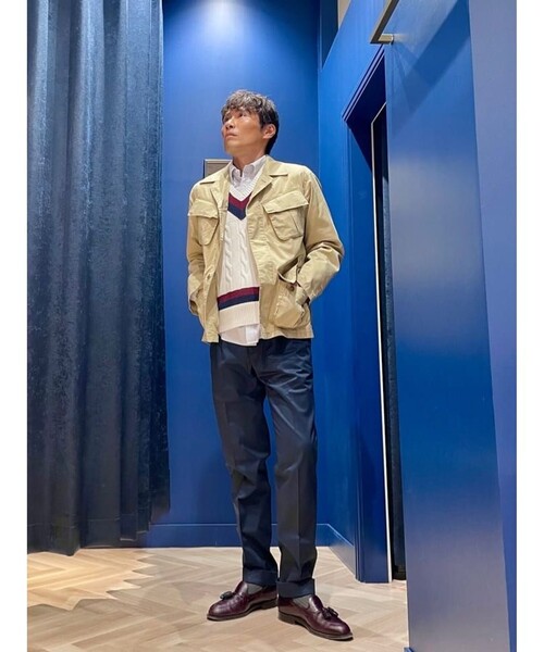 BROOKS BROTHERS（ブルックスブラザーズ）の「コットン/ポリエステル ファティーグ シャツジャケット（その他アウター・メンズ・ベージュ/ネイビー・MEDIUM/SMALL/LARGE）」の21枚目の写真