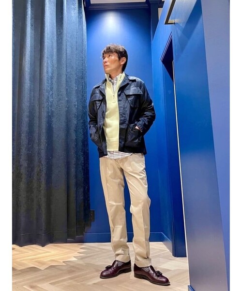 BROOKS BROTHERS（ブルックスブラザーズ）の「コットン/ポリエステル ファティーグ シャツジャケット（その他アウター・メンズ・ベージュ/ネイビー・MEDIUM/SMALL/LARGE）」の4枚目の写真