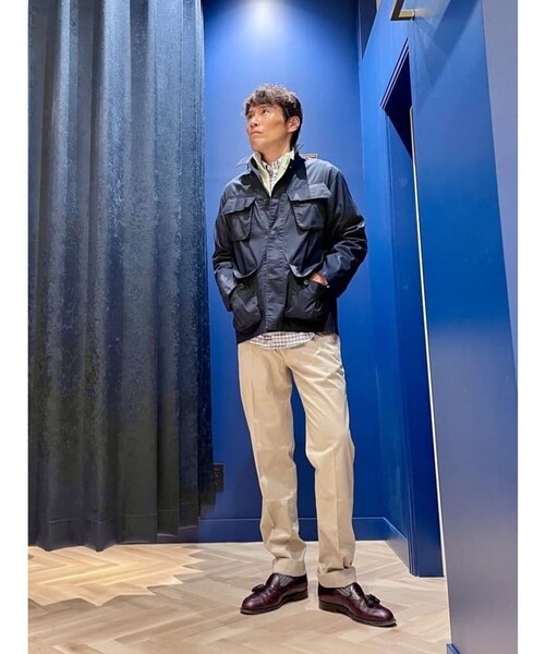 BROOKS BROTHERS（ブルックスブラザーズ）の「コットン/ポリエステル ファティーグ シャツジャケット（その他アウター・メンズ・ベージュ/ネイビー・MEDIUM/SMALL/LARGE）」の5枚目の写真