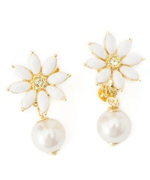 LANVIN en Bleu | マーガレットモチーフ　２WAYイヤリング(イヤリング)