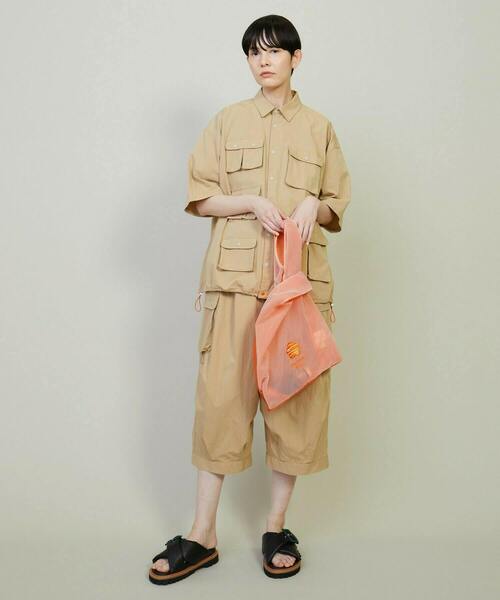 FRAPBOIS（フラボア）の「ユーティーズ シャツブルゾン（シャツ/ブラウス・レディース・ベージュ/ネイビー・1/2）」の12枚目の写真