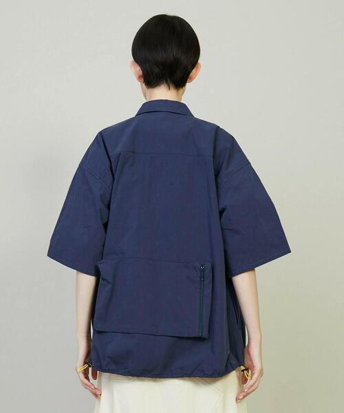 FRAPBOIS（フラボア）の「ユーティーズ シャツブルゾン（シャツ/ブラウス・レディース・ベージュ/ネイビー・1/2）」の14枚目の写真