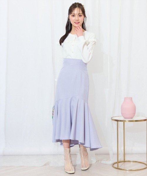 WILLSELECTION(ウィルセレクション)の「フリルデザインニットカーディガン(カーディガン/ボレロ・レディース・オレンジ/ブルー系その他/オフホワイト/ブラック・FREE)」の7枚目の写真