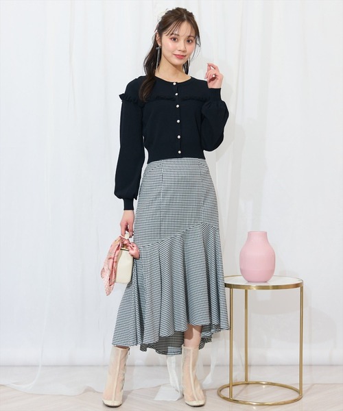 WILLSELECTION(ウィルセレクション)の「フリルデザインニットカーディガン(カーディガン/ボレロ・レディース・オレンジ/ブルー系その他/オフホワイト/ブラック・FREE)」の15枚目の写真