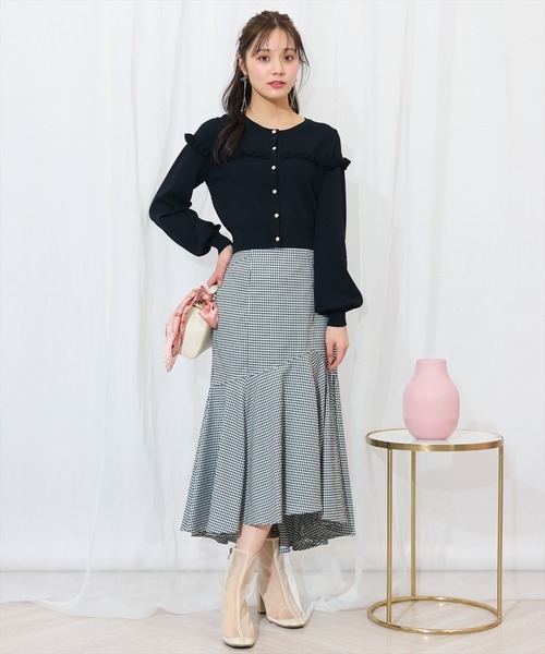 WILLSELECTION(ウィルセレクション)の「フリルデザインニットカーディガン(カーディガン/ボレロ・レディース・オレンジ/ブルー系その他/オフホワイト/ブラック・FREE)」の16枚目の写真