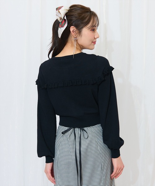 WILLSELECTION(ウィルセレクション)の「フリルデザインニットカーディガン(カーディガン/ボレロ・レディース・オレンジ/ブルー系その他/オフホワイト/ブラック・FREE)」の19枚目の写真